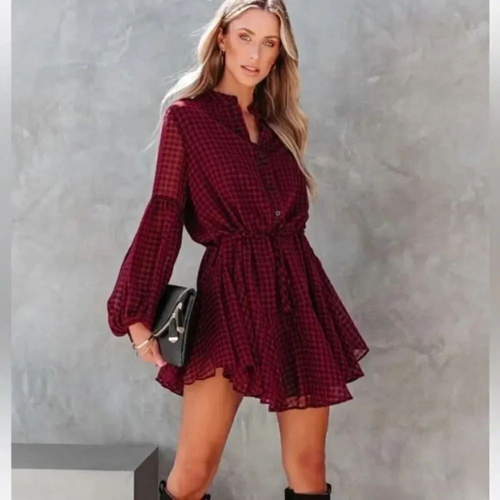 ✨VICI MANCHESTER ADJUSTABLE BALLOON SLEEVE DRESS✨